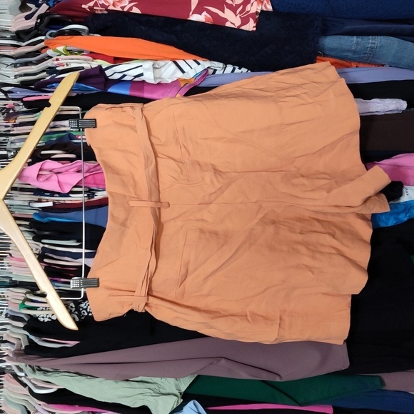 New A New Day Paperbag Short in Cantaloupe - Picture 5 of 5